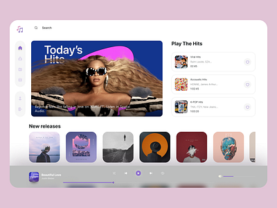 Music Streaming Dashboard branding dashboard design desktop music streaming ui user experience user interface