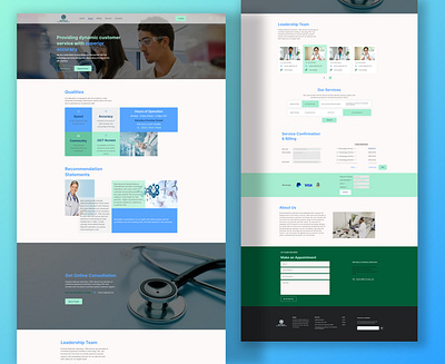 Laboratory Service landing page diagnostic hospital lab laberatory landing page science lab service ui ux website website redesign