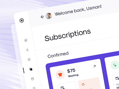 Dashboard Animation ✨ admin backend calendar card contract dashboard dropdown list management minimal motion provider saas service slider tbilisi ubani ui ux widget