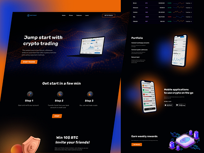 Crypto-Homepage Redesign crypto cryptocurrency homepage landingpage mockups ui userexperience userinterface ux