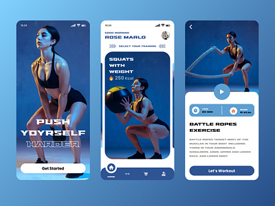 Here I made a new exploration about fitness apps, I made them in