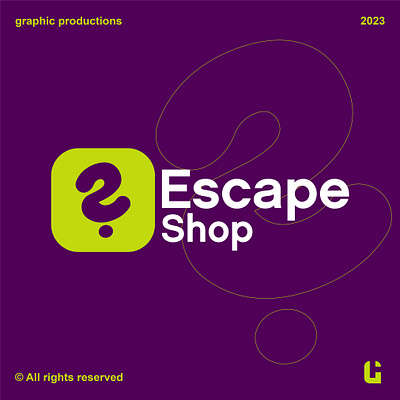 Logo Design Concept for ESCAPE Shop 3d animation graphic design logo ui
