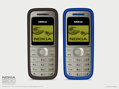 Nokia 1200 • Made in Figma design drawing figma graphic design illustration nokia phone skeuomorphism telephone vector vintage