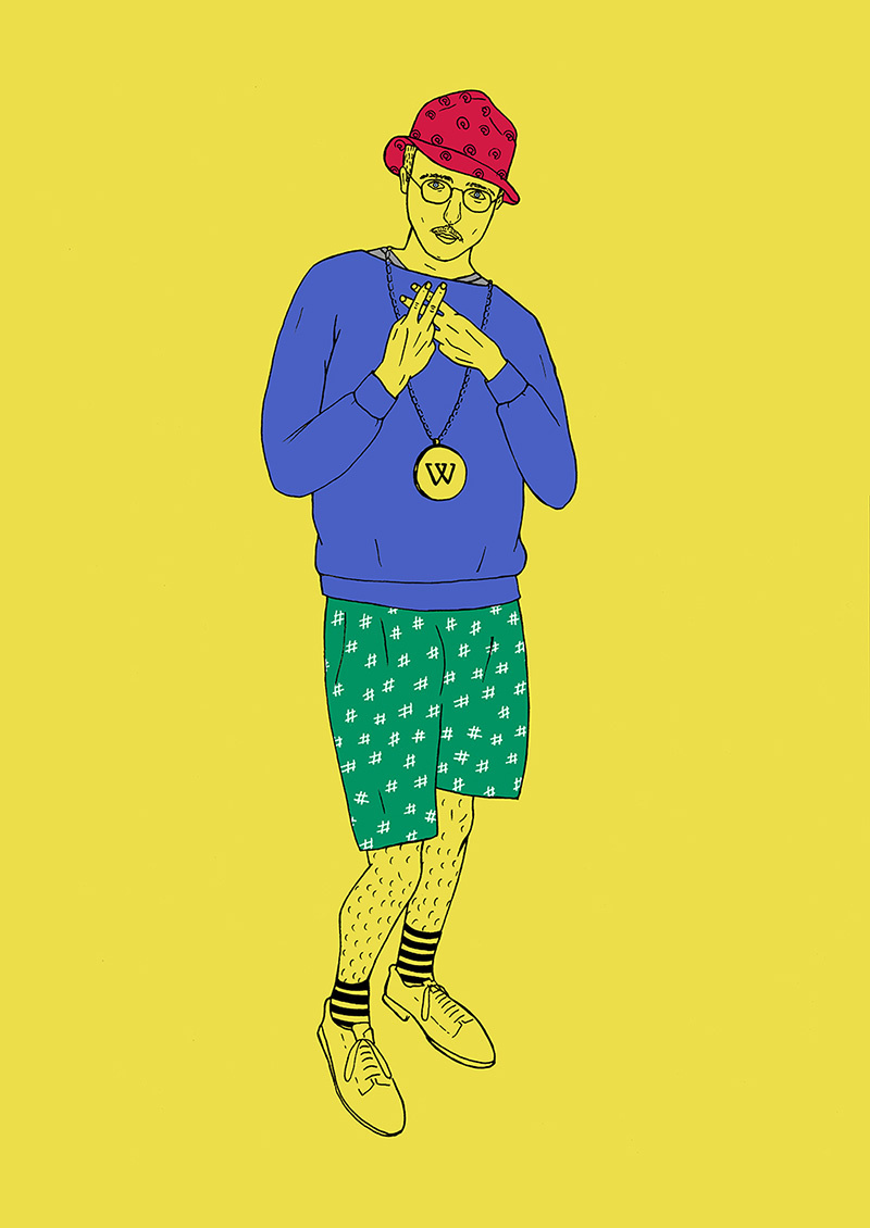 Portrait – Nimrod Kamer editorial illustration editorial portrait illustration funny illustration hand drawn illustration influencer illustration line drawing minimal illustration portrait illustration