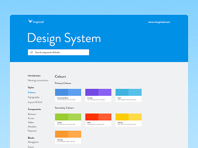 vInspired Design System branding design system desktop graphic design guidelines identity style ui ux web design