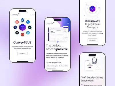 Convey Website Redesign colorful design gradient mobile web webdesign website