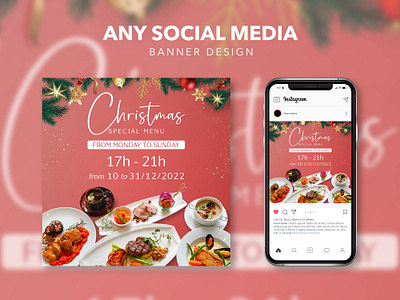 Christmas Concept | Restaurant graphic design illustrator photoshop restaurant social media