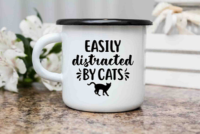 Easily distracted by cats, Cat SVG cat design cat lovers svg cat shirt design cat shirt svg cat svg cat svg design cat t shirt design clipart cut file design graphic design graphic tees merch design svg svg cut file svg design t shirt designer tshirt design typography typography tshirt design