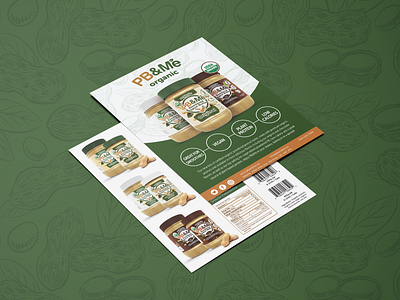 Organic Peanut Butter Sell Sheet branding flyer food graphic design nuts snack