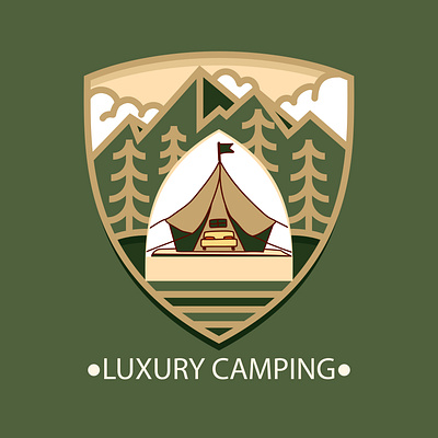 Camping LOGO branding graphic design illustration logo