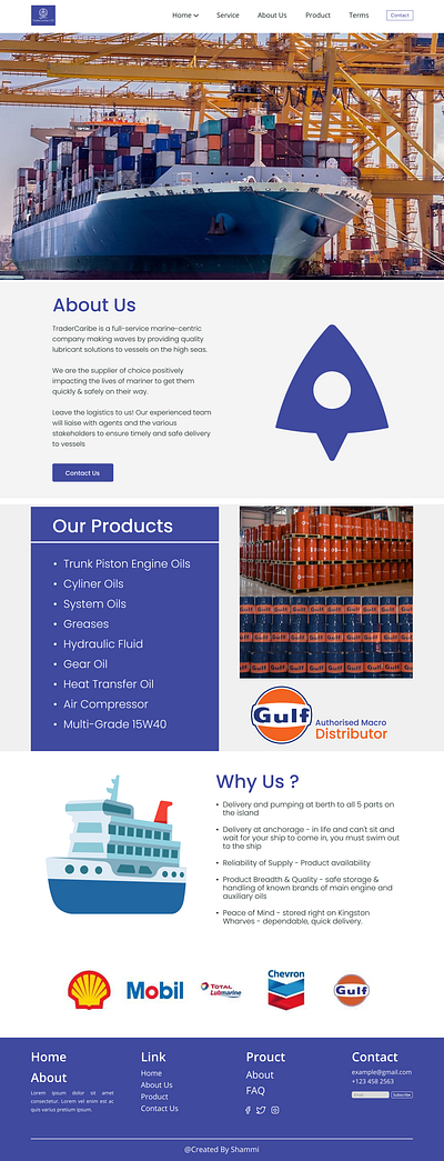 Shipping Business Product Website UI/ UX Design adobe photoshop branding graphics design ui ux vector