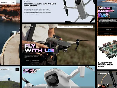 Spexigon: Web Design Collage aerial colorful drone embacy graphic design stunning ui uiux web