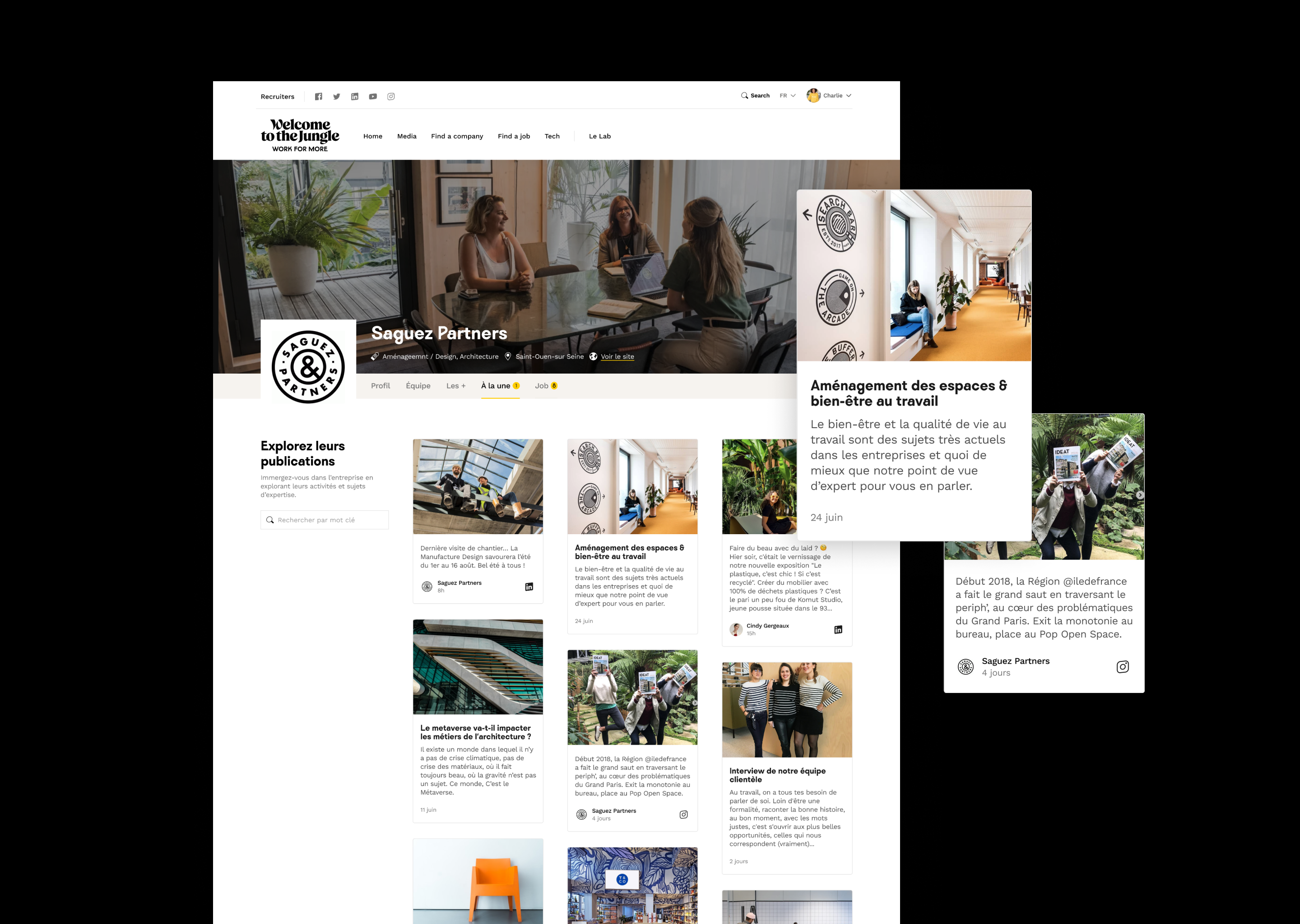 Featured branding news social media ui