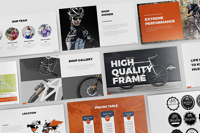 Bicycle Powerpoint Presentation #01 app branding design graphic design illustration logo typography ui ux vector