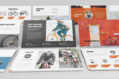 Bicycle Powerpoint Presentation #03 app branding design graphic design illustration logo typography ui ux vector
