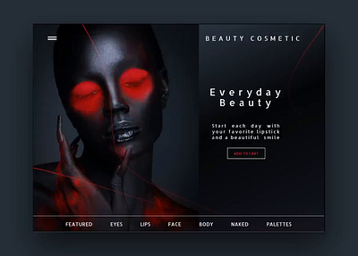 cosmetic company website beauty cosmetic design fashion girl graphic design minimal motion ui ux web website