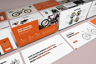 Bicycle Powerpoint Presentation #08 app branding design graphic design illustration logo typography ui ux vector
