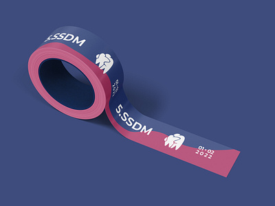 5. SSDM — tape visual identity application blue branding dentalmedicine design event eventdesign graphic design illustration purple students symposium vector