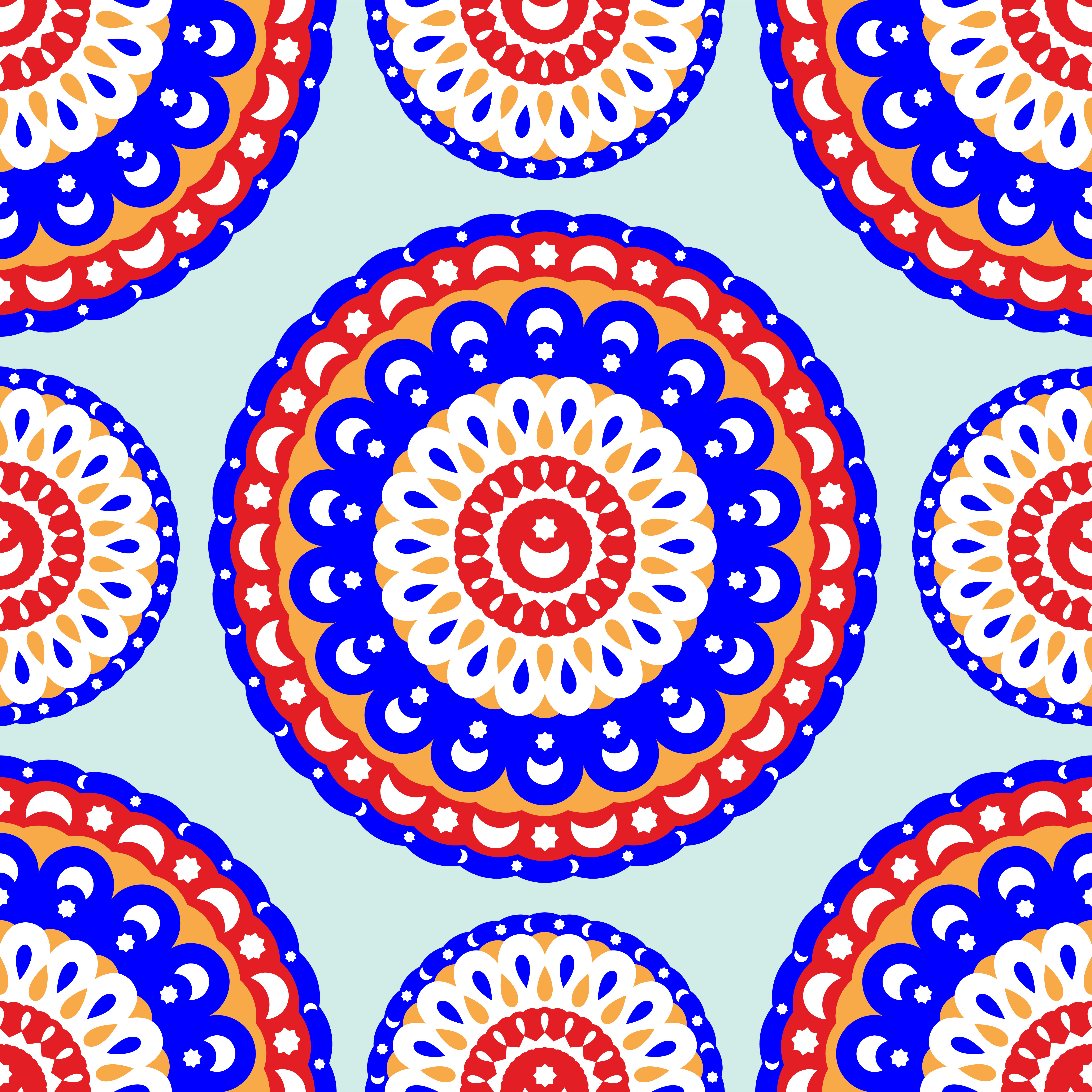 TURKISH MANDALA abstract pattern backdrops backgrounds design ethnic fabric design illustration islamic mandala orientalist prints round patterns seamless mandala vector patterns