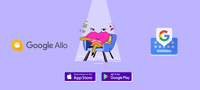 Google Allo - 2017 2d 2ddesign animation character character design gif gifs google google allo googleallo graphic design mouth sticker