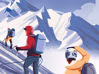 Alpinisme alpinisme colorful design illustration mountain vector