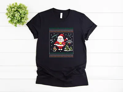 Christmas T-shirt Design black typography t shirt design branding christmas t shirt design design graphic design illustration illustrator t shirt design typography t shirt design