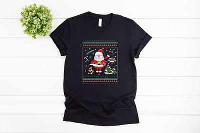 Christmas T-shirt Design black typography t shirt design branding christmas t shirt design design graphic design illustration illustrator t shirt design typography t shirt design