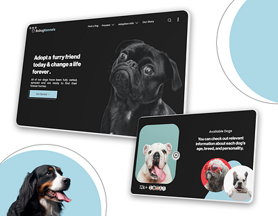Dog LandingPage app branding design graphic design illustration landingpage logo uiux ux vector website