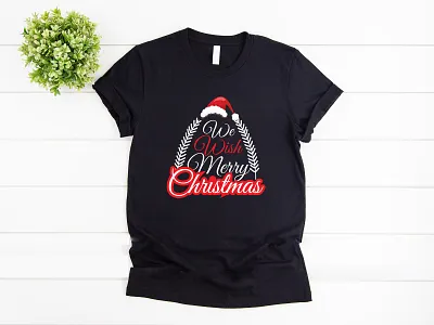 Christmas T-shirt Design black typography t shirt design branding christmas t shirt design design graphic design illustrator t shirt design typography t shirt design