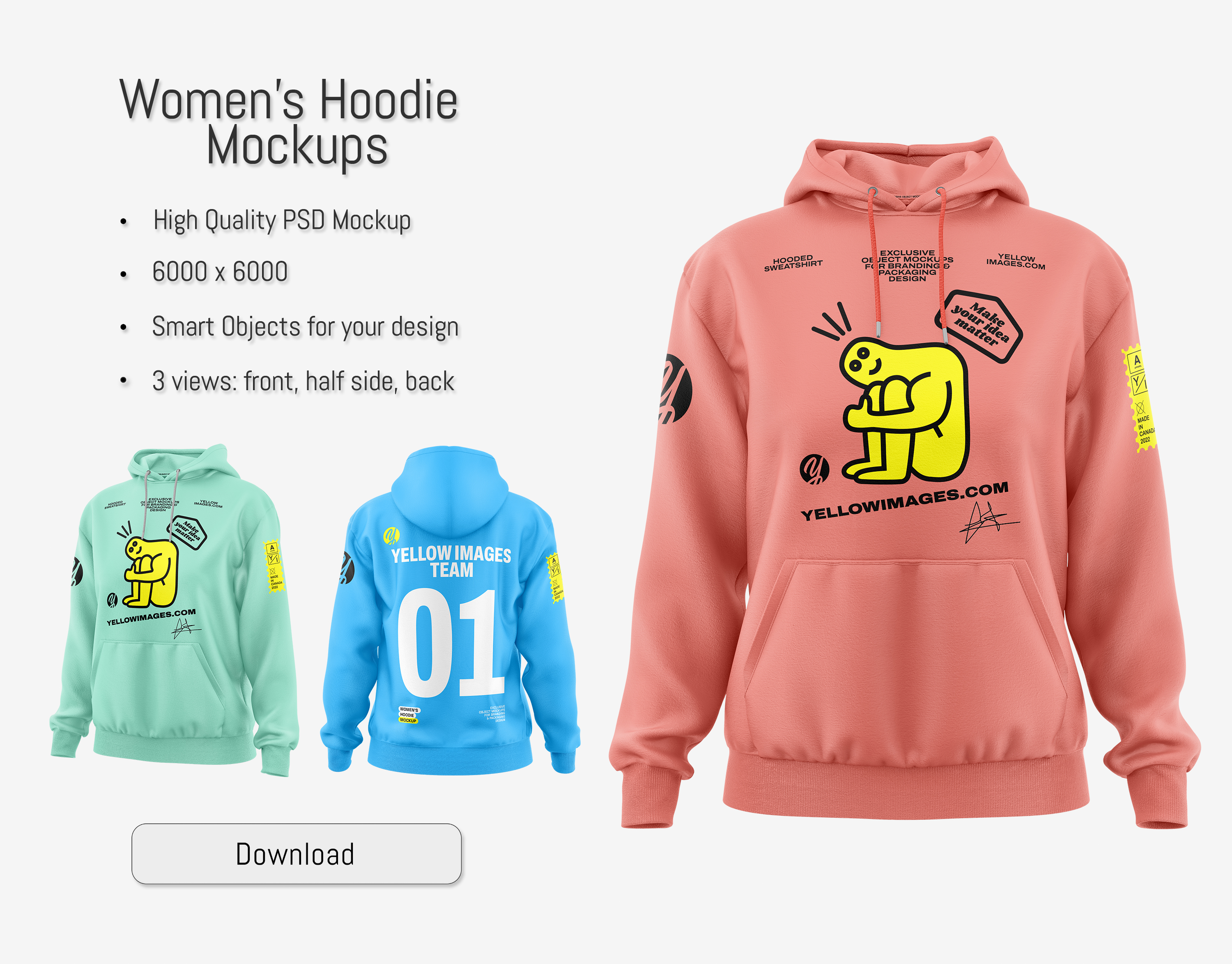 Pink hoodie online template