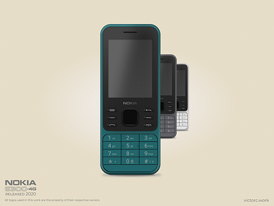 Nokia 6300 4G • Made in Figma kaios skeuomorphism