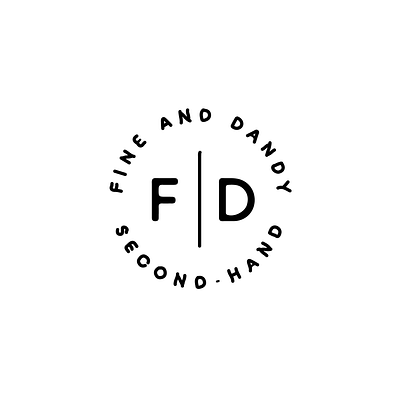 Fine and Dandy Logo branding logo simple stamp