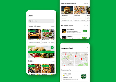 Food Delivery App app design typography ui ux