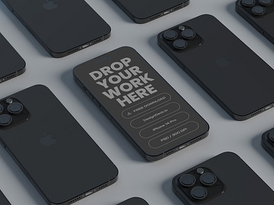 Free iPhone 14 Pro Mockup - B07 branding device laptop macbook macbook air macbook mockup mock up mockup mockup design mockups psd ui