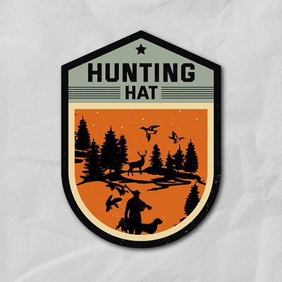 Hunting vintage logo badge design badge badge logo badge sticker design graphic design hunting badge logo sticker vintage badge vintage logo vintage sticker