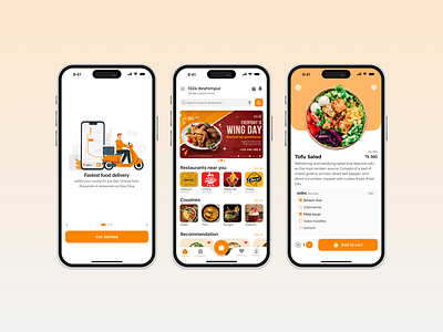 Food Delivery App app design ui uiux