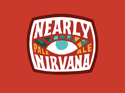 Nearly Nirvana Pale Ale / Big Brew 2023 beer bottle homebrewing illustration label lettering packaging design vector