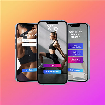 Xio Workout App app design learning productdesign ui ux