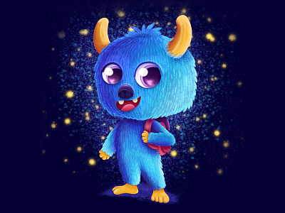 The cute fluffy monster Bigfoot bigfoot cartoon character design children art children book illustratration childrens book cute digital art digital illustration digital painting illustration kidlit kidlitart kids art kids book mascot monster photoshop picture book procreate