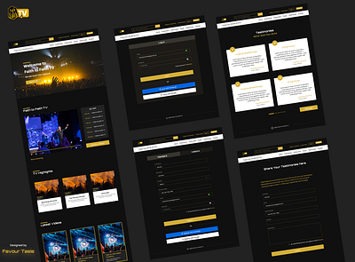 Faith to Faith TV - a livestreaming website design product design ui ux web app