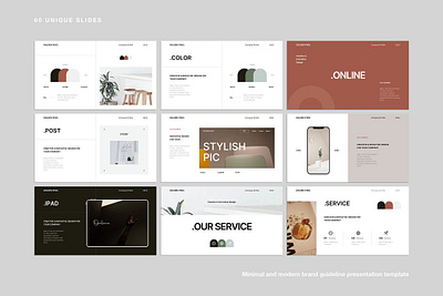 Minimal Brand Guideline Template #7 app branding design graphic design illustration logo typography ui ux vector