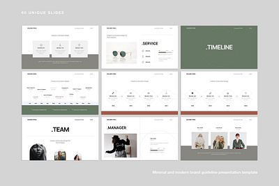 Minimal Brand Guideline Template #8 app branding design graphic design illustration logo typography ui ux vector