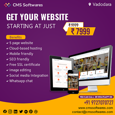 Website Development in Vadodara branding digitalmarketing site design social media design web designing website designing website development