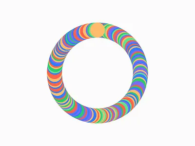 Dancing Circles animation cavalry colorful dancing generative generative art motion motion design motion graphics radius rainbow