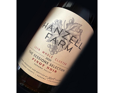 Hanzell Vineyards Labels Illustrated by Steven Noble artwork design engraving etching grapevine illustration line art linocut logo scratchboard steven noble wine wine label woodcut