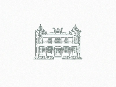 Centrella Hotel architecture building edifice hotel illustration line art line engraving logomark pen and ink pen drawing scraperboard scratchboard traditional wood engraving woodcut