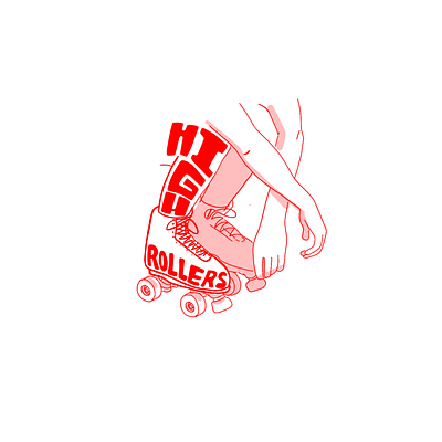 sample logo draft 1 branding graphic design illustration logo rollerskating