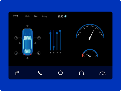 Car Interface carinterface dailyui day034challenge design graphic design illustration ui ux vector