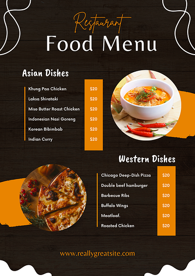 RESTAURANT FOOD MENU