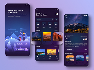 Travel App Design app branding design hotel booking mobile app travel agency travel app ui ux